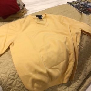 Yellow brooks brothers v neck sweater